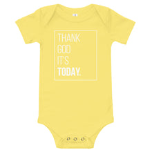 Load image into Gallery viewer, Thank God It&#39;s Today: Baby Onesie- Box Print
